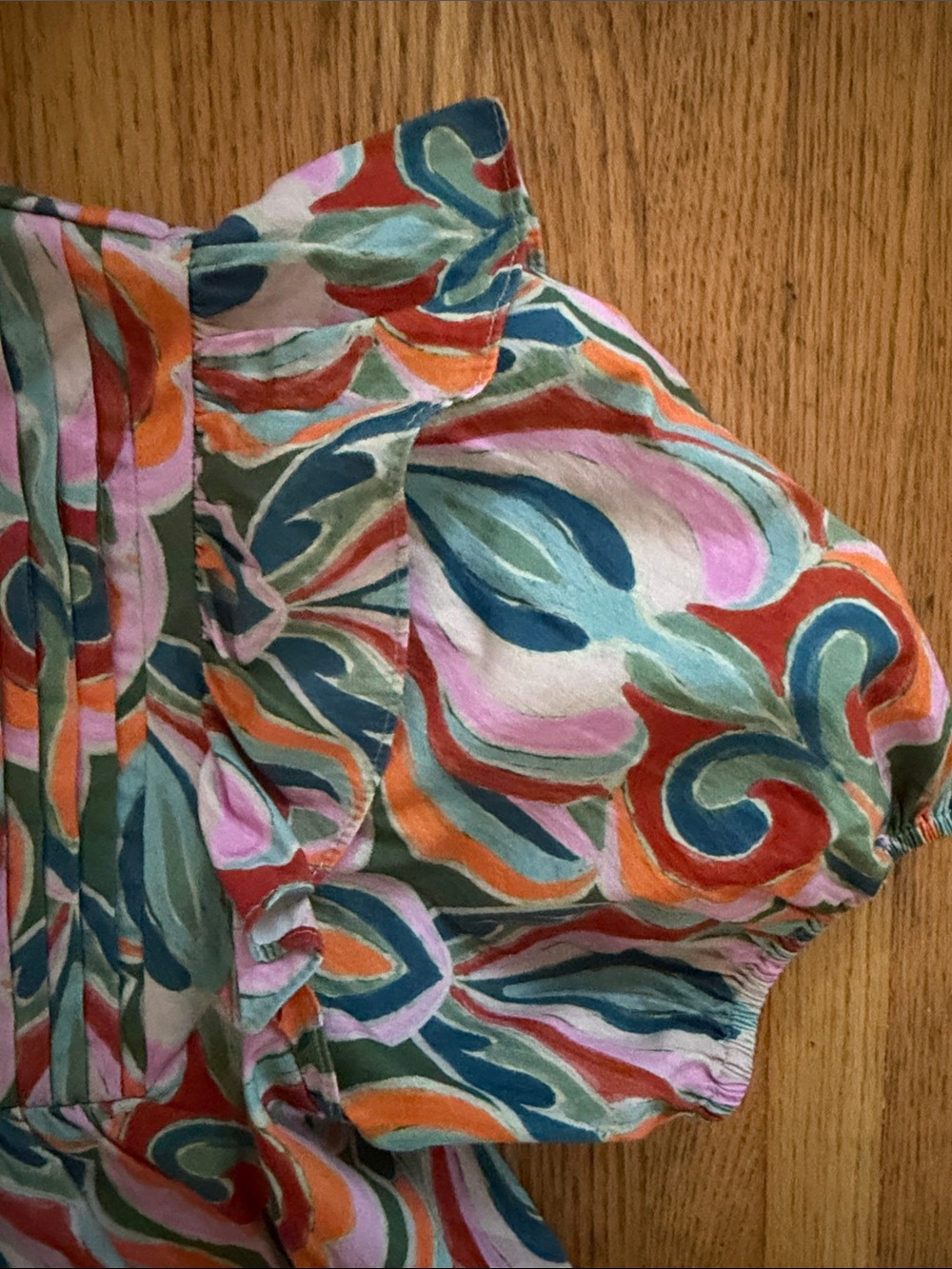 Sincerely Ours Multicolor Striped Ruffle Top - Small, great looking! 👀 - Picture 5 of 5